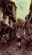 Nicolae Grigorescu Strabe in Dinan oil painting